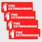 Fuel Stickers Fire Extinguisher Sticker: For Office, Commercial: Safety & Compliance: Hvy-Dty, 6''x2'', 20PK Z-462FIRE-20PK - alternate 1